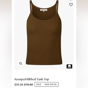 WeWoreWhat Brown Ribbed Tank Top